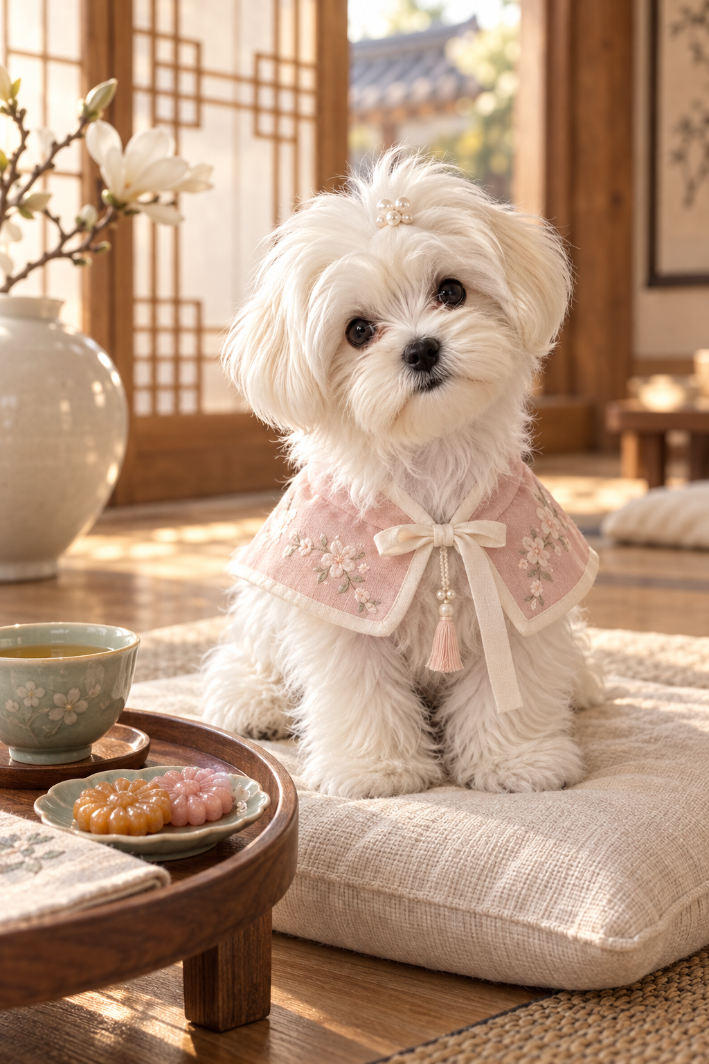 Seoul Tea House dogs portrait example