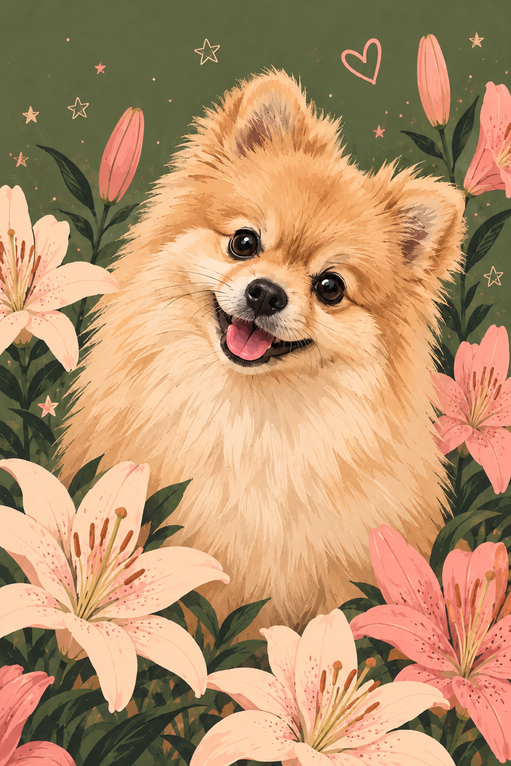 Lily Garden dogs portrait example