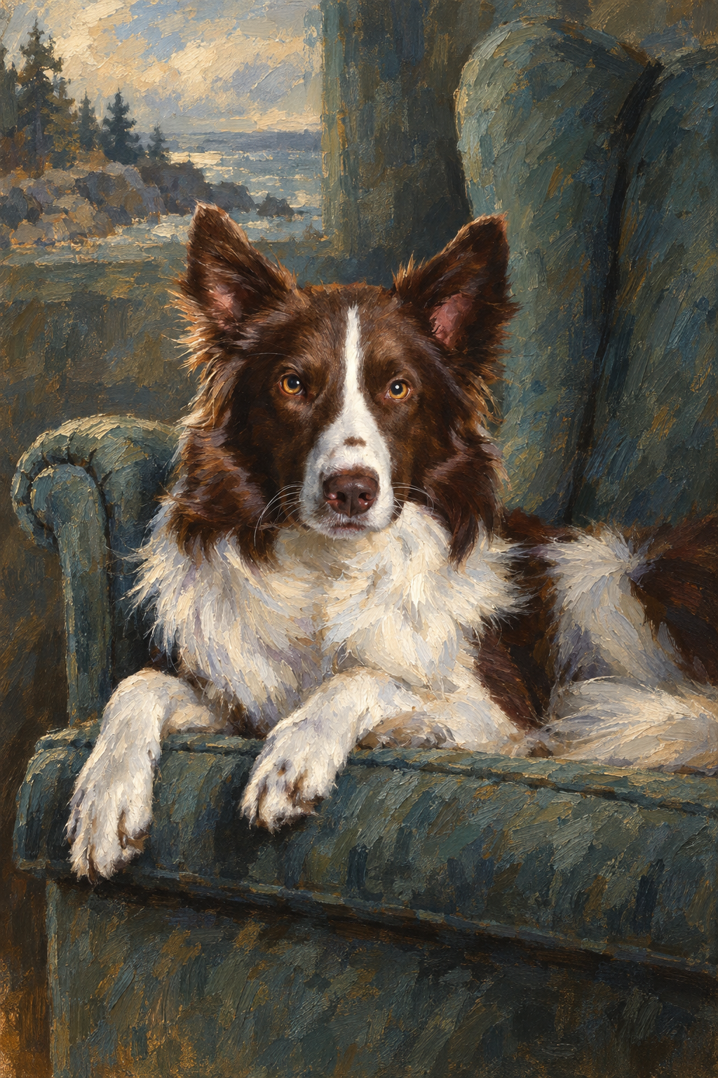 Coastal Maine dogs portrait example