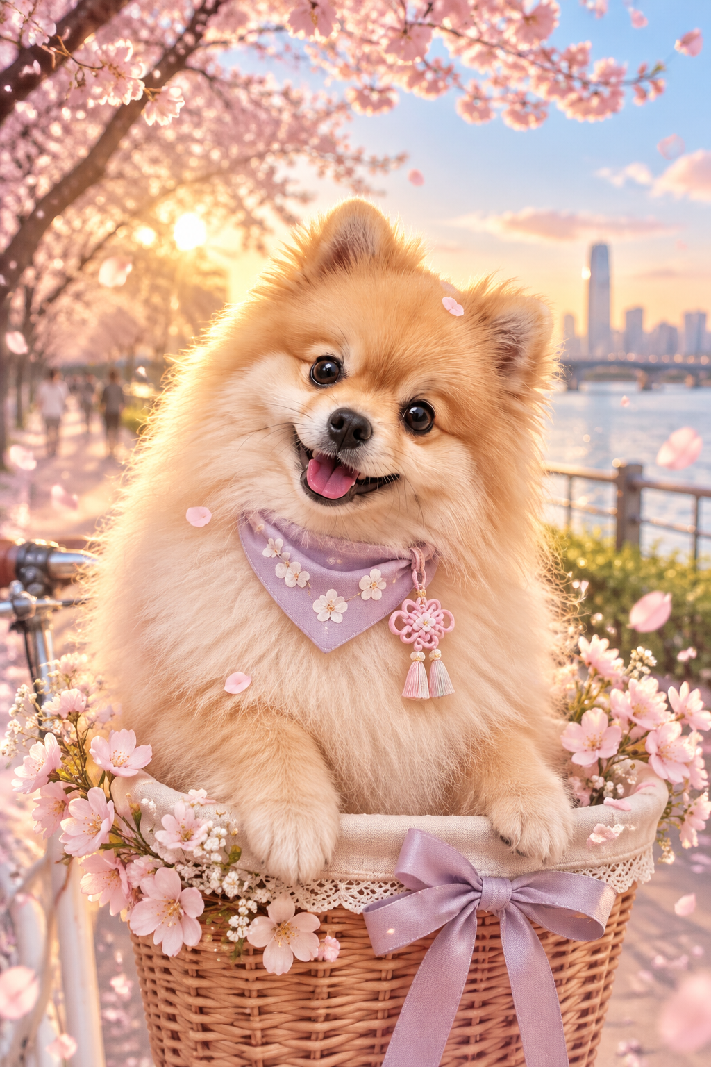 Cherry Blossom Ride dogs portrait example